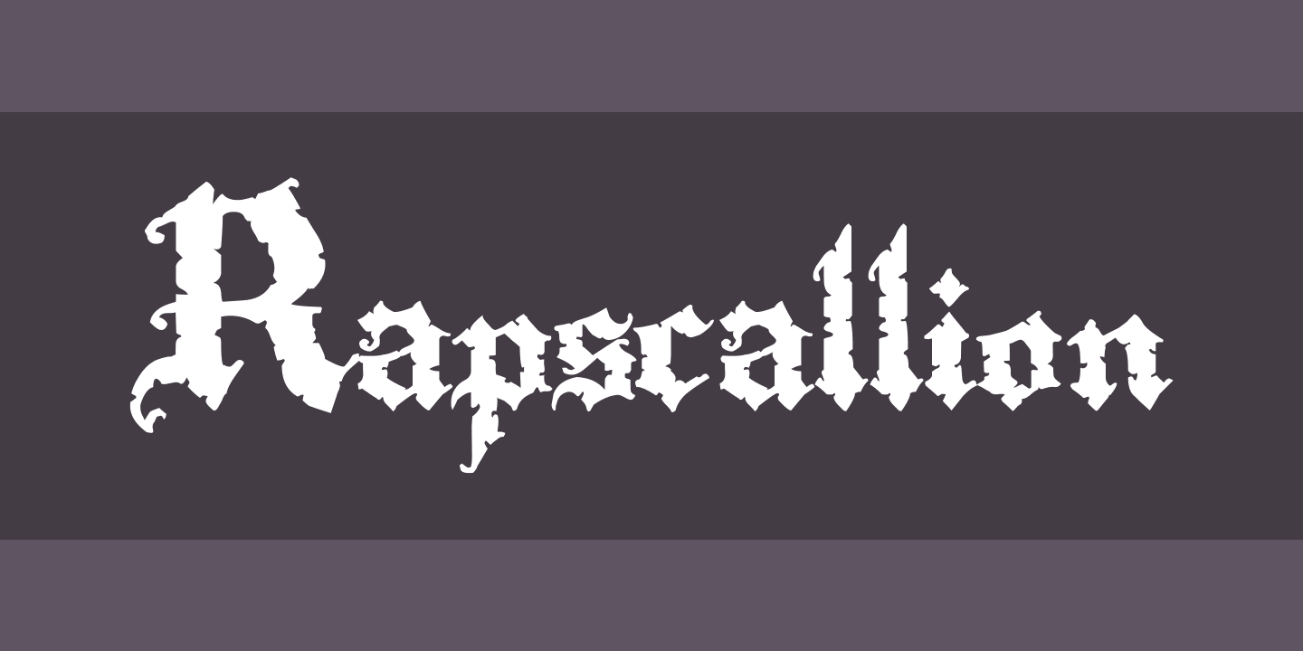 Przykład czcionki Rapscallion Regular